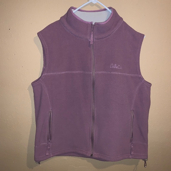 CABELAS Fleece Zip Front Vest Purple Women’s XL - Picture 1 of 3